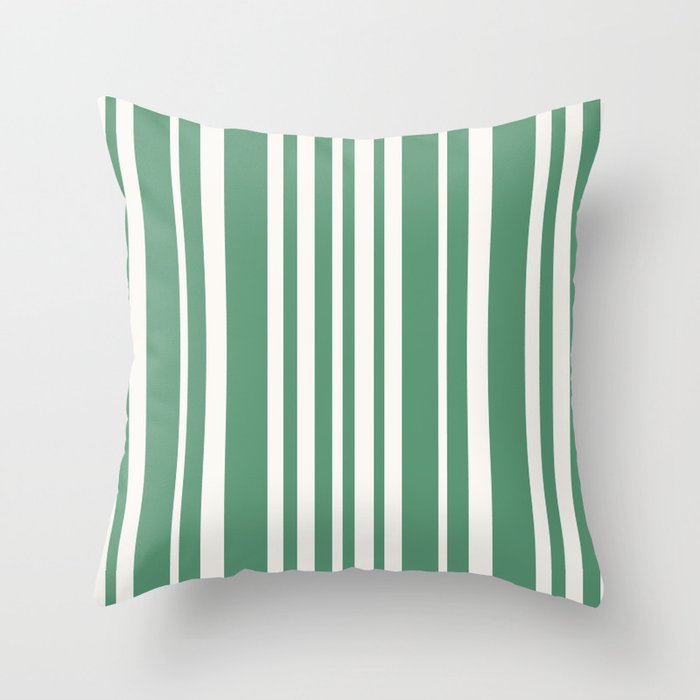 Classic Stripes XXXIX - Kelly Green Throw Pillow Gallery Image 6