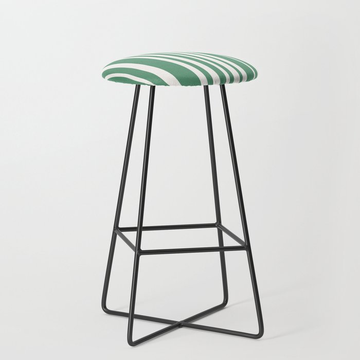 Classic Stripes XXXIX - Kelly Green Stool Gallery Image 1