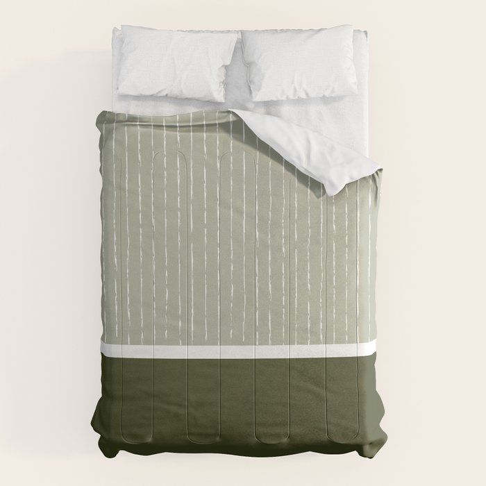 Linen Sage & Olive Comforter Gallery Image 6