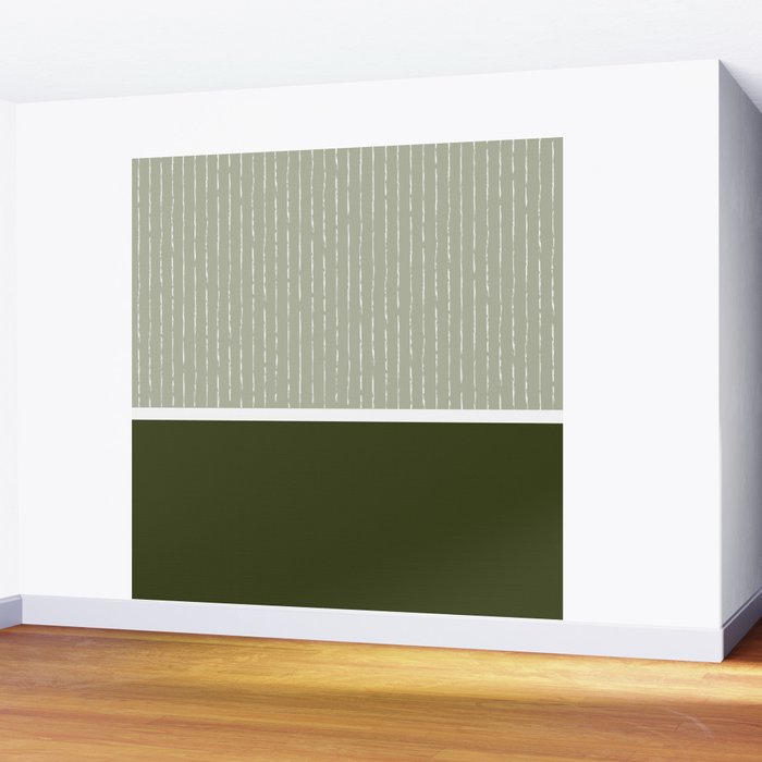 Linen Sage & Olive Wall Mural Gallery Image 2