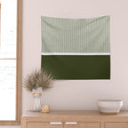 Linen Sage & Olive Wall Tapestry Gallery Image 2