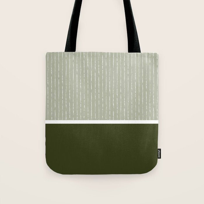 Linen Sage & Olive Tote Bag Gallery Image 1