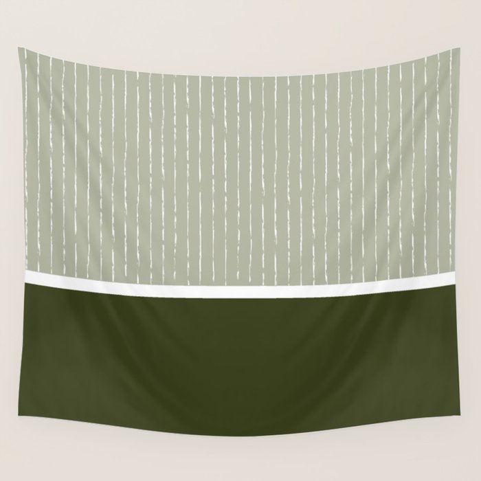 Linen Sage & Olive Wall Tapestry Gallery Image 4