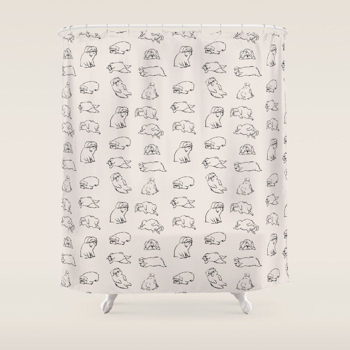More Sleep Shih Tzu Shower Curtain Gallery Image 1