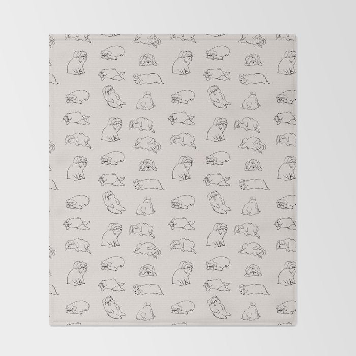More Sleep Shih Tzu Throw Blanket Gallery Image 2