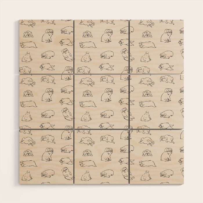 More Sleep Shih Tzu Wood Wall Art Gallery Image 1