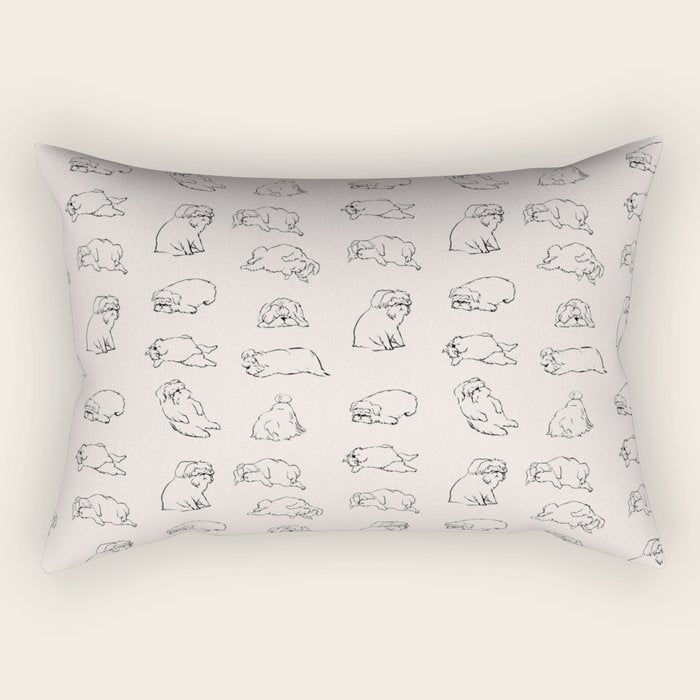 More Sleep Shih Tzu Rectangular Pillow Gallery Image 2