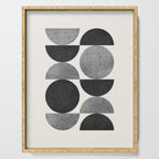 Black grey retro Mid century modern Serving Tray Gallery Image 1
