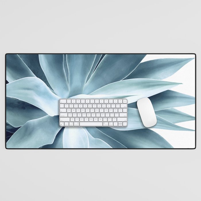 Bursting into life - teal Desk Mat Gallery Image 1