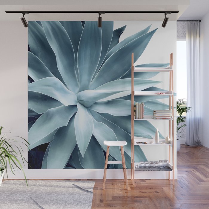 Bursting into life - teal Wall Mural Gallery Image 1