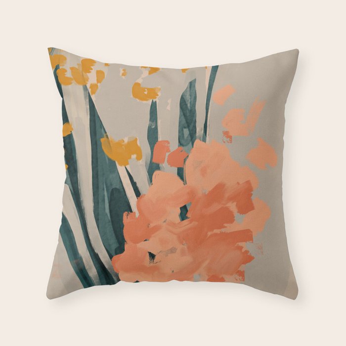 Bouquet Of Summer Citrus Throw Pillow Gallery Image 1