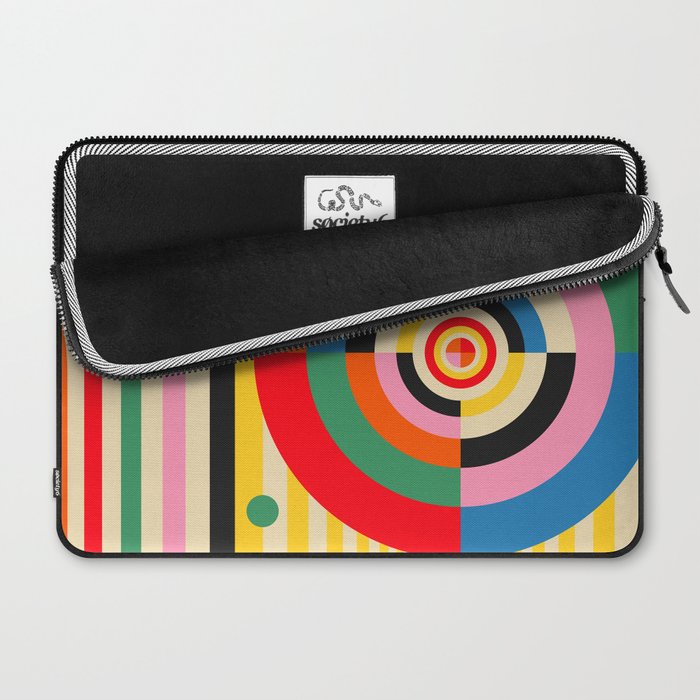 Bold Rainbow Sunflower, Circles, Girl and Pop Wave Laptop Sleeve Gallery Image 2