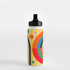 Bold Rainbow Sunflower, Circles, Girl and Pop Wave Water Bottle Gallery Image 2