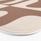 Mocha Modern Abstract 1 Bath Mat Gallery Image 3