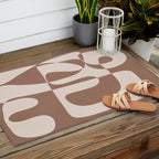 Mocha Modern Abstract 1 Outdoor Rug Gallery Image 2