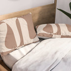 Mocha Modern Abstract 1 Pillow Sham Gallery Image 2