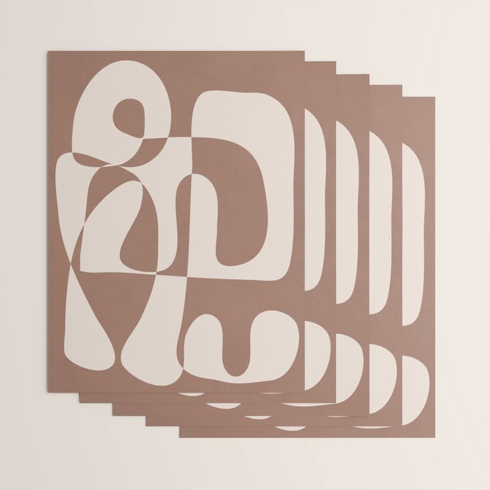Mocha Modern Abstract 1 Wrapping Paper Gallery Image 3