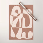 Mocha Modern Abstract 1 Wrapping Paper Gallery Image 1