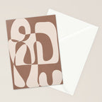Mocha Modern Abstract 1 Stationery Card Gallery Image 2