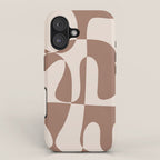 Mocha Modern Abstract 1 iPhone Case Gallery Image 1