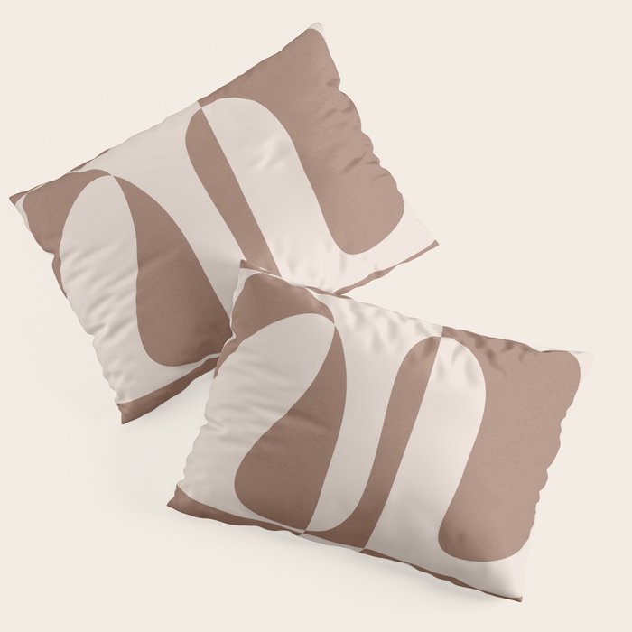Mocha Modern Abstract 1 Pillow Sham Gallery Image 1