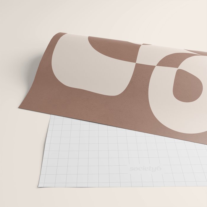 Mocha Modern Abstract 1 Wrapping Paper Gallery Image 2