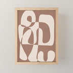 Mocha Modern Abstract 1 Mini Art Print Gallery Image 1