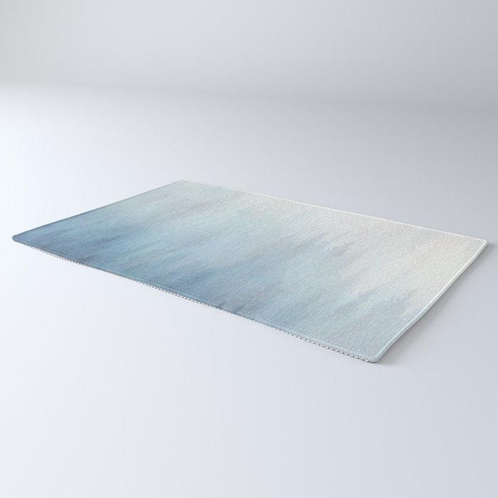 Abstract Blue Ombre Misty Forest Rug Gallery Image 3