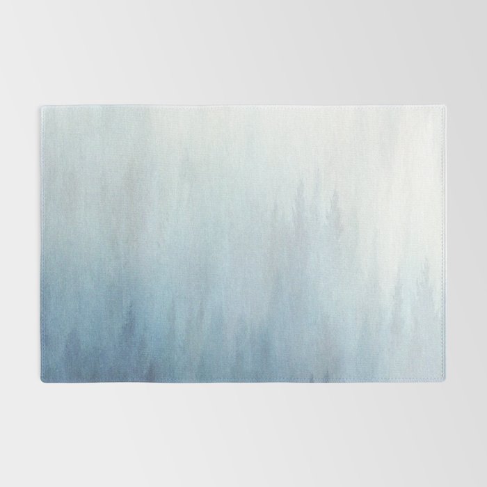 Abstract Blue Ombre Misty Forest Rug Gallery Image 2
