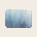 Abstract Blue Ombre Misty Forest Bath Mat Gallery Image 1