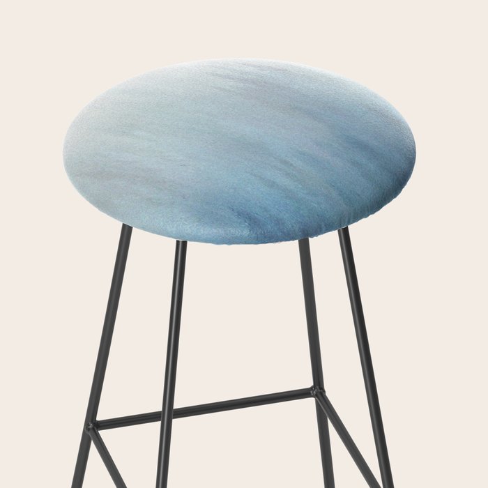 Abstract Blue Ombre Misty Forest Stool Gallery Image 2
