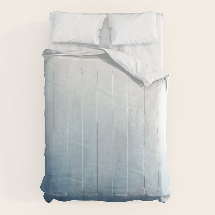 Abstract Blue Ombre Misty Forest Comforter Gallery Image 6