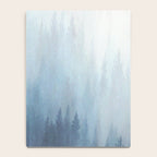 Abstract Blue Ombre Misty Forest Notebook Gallery Image 4