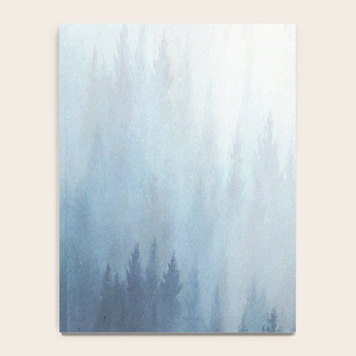 Abstract Blue Ombre Misty Forest Notebook Gallery Image 4