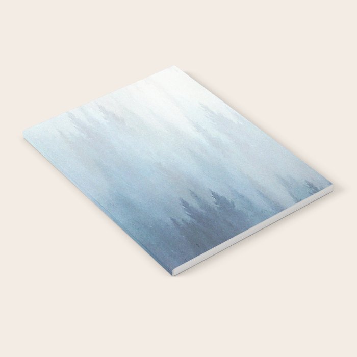 Abstract Blue Ombre Misty Forest Notebook Gallery Image 1