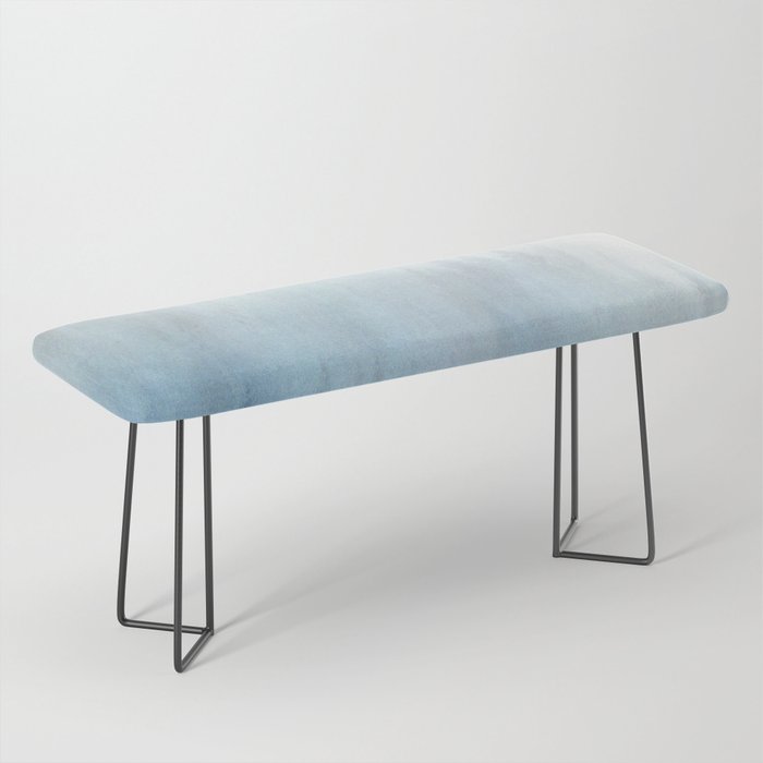 Abstract Blue Ombre Misty Forest Bench Gallery Image 1