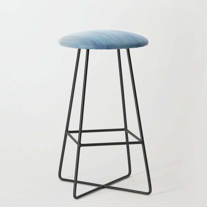 Abstract Blue Ombre Misty Forest Stool Gallery Image 1