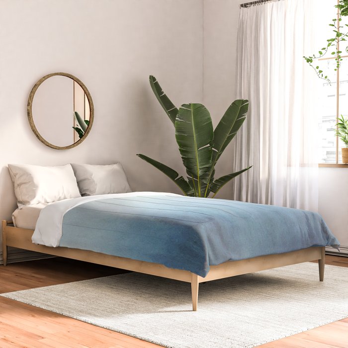 Abstract Blue Ombre Misty Forest Comforter Gallery Image 2