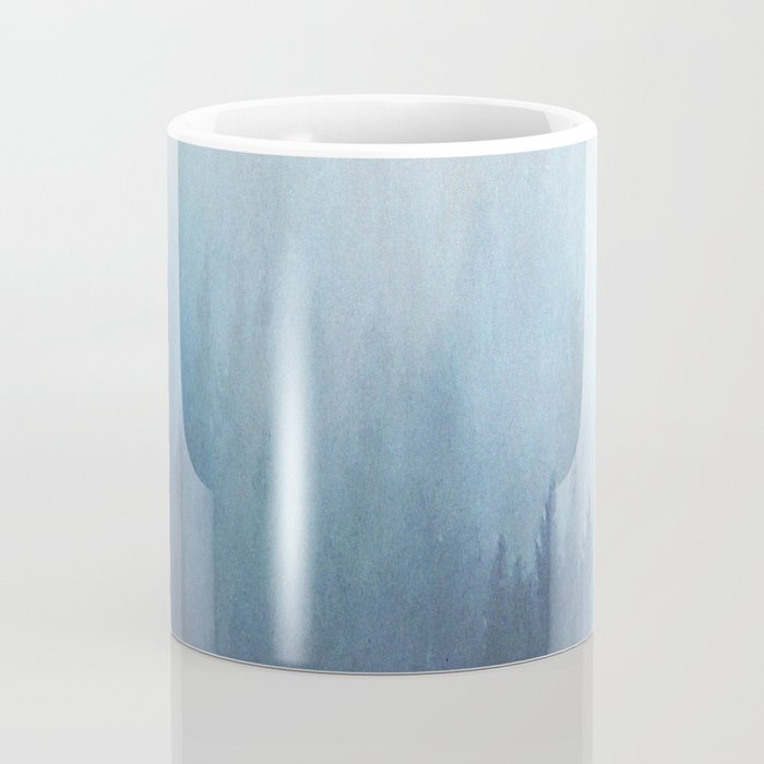 Abstract Blue Ombre Misty Forest Coffee Mug Gallery Image 4