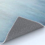 Abstract Blue Ombre Misty Forest Rug Gallery Image 4