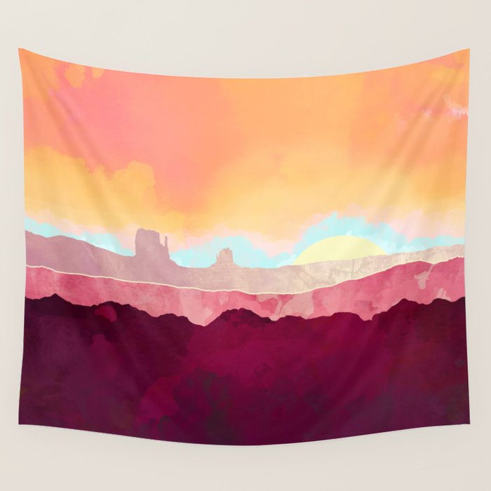 Scarlet Desert Wall Tapestry Gallery Image 4