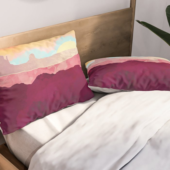 Scarlet Desert Pillow Sham Gallery Image 2