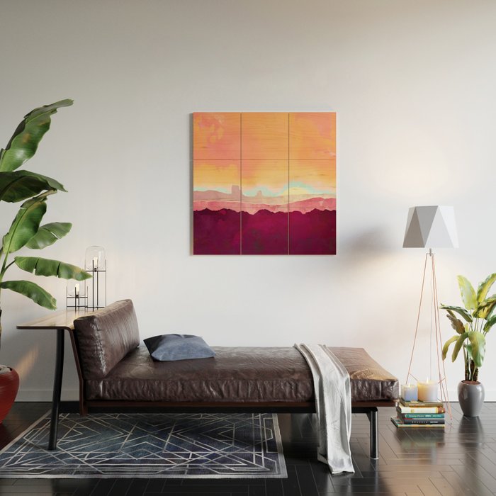 Scarlet Desert Wood Wall Art Gallery Image 2