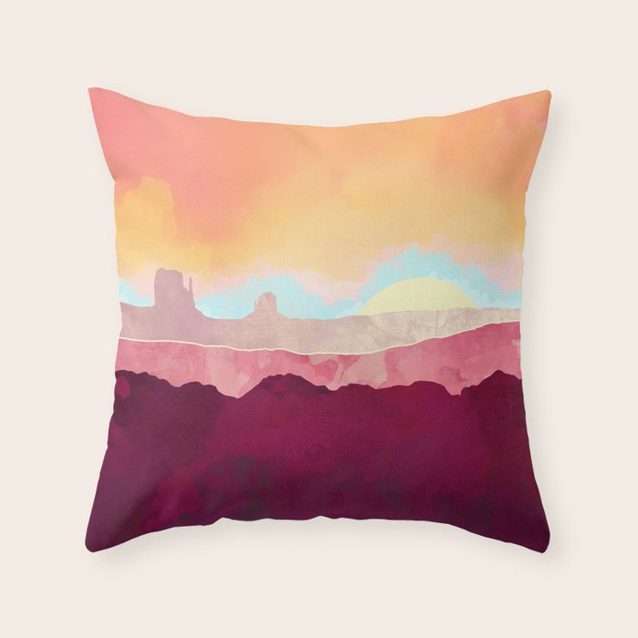 Scarlet Desert Throw Pillow Gallery Image 6