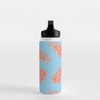 Dancing Pinecones in Light Blue & Red Water Bottle Gallery Image 3