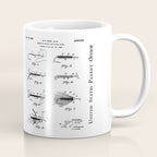 Fly Fishing Patent - Fisherman Art - Black Chalkboard Coffee Mug Gallery Image 1