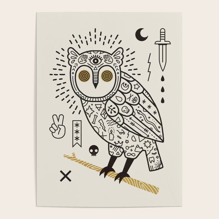 Hypno Owl Poster Gallery Image 4