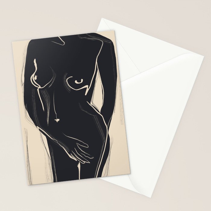 Abstract Art Nude 5 Stationery Card Gallery Image 2