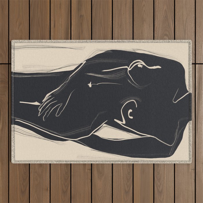Abstract Art Nude 5 Outdoor Rug Gallery Image 1