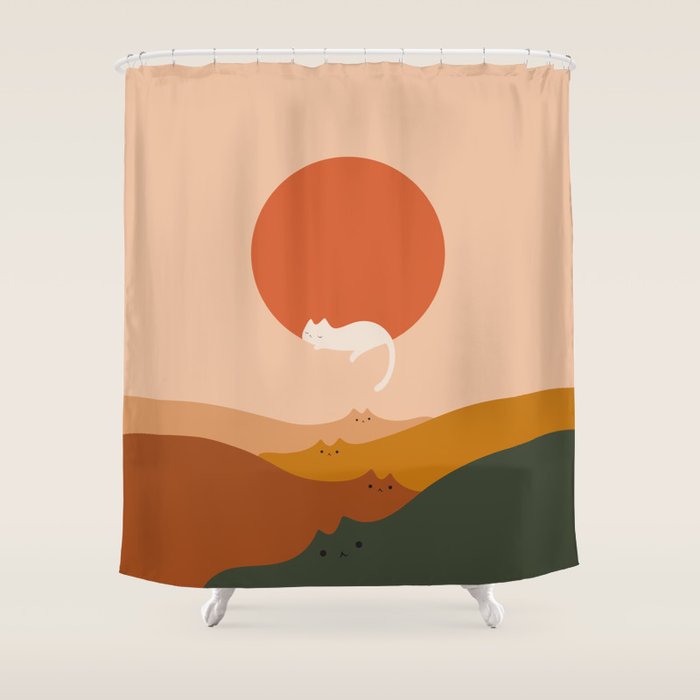 Cat Landscape 127: A Big Hole Shower Curtain Gallery Image 1